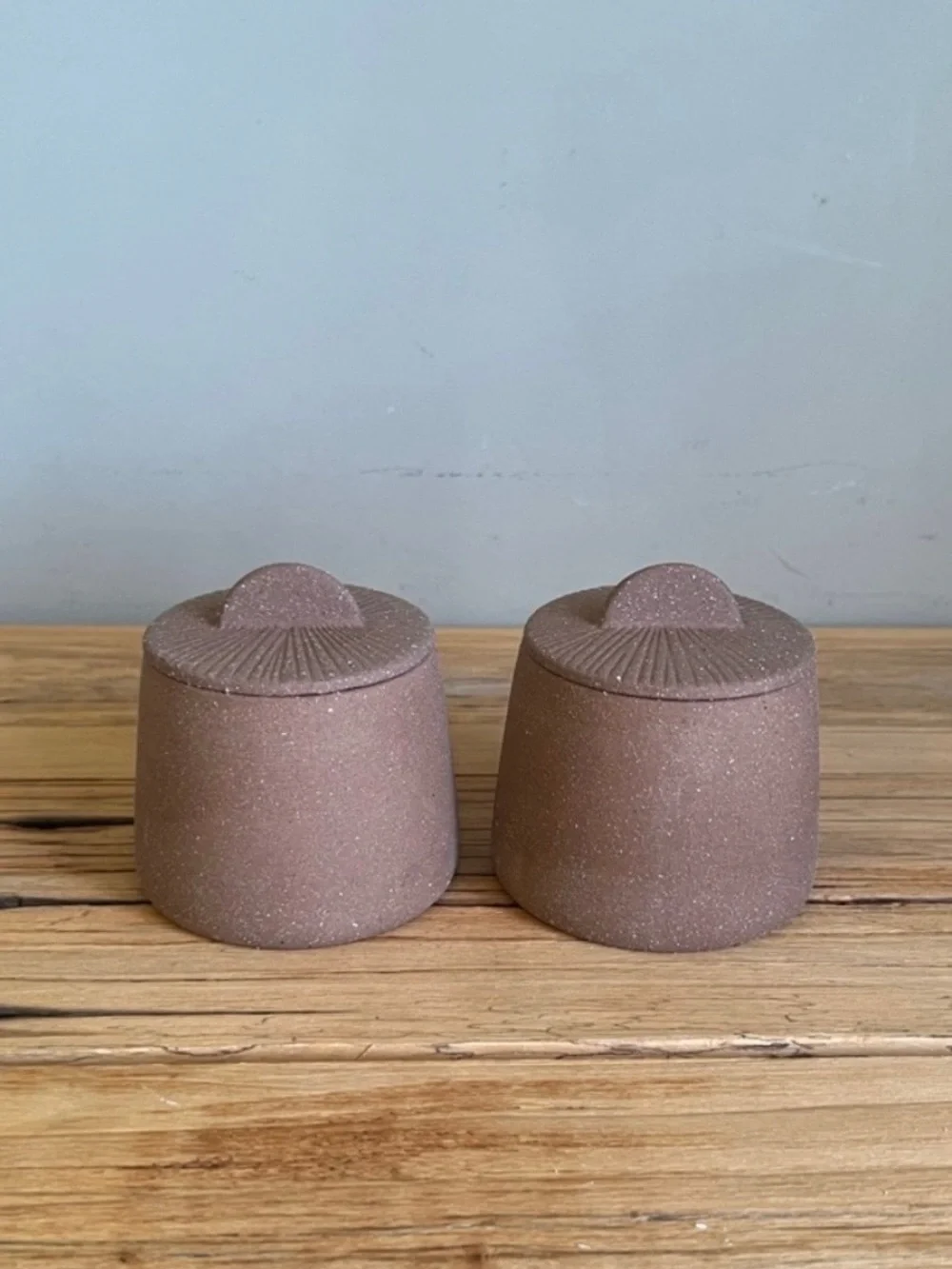 Magenta Citrine Spice Jars or Cream and sugar Jars (NIB)